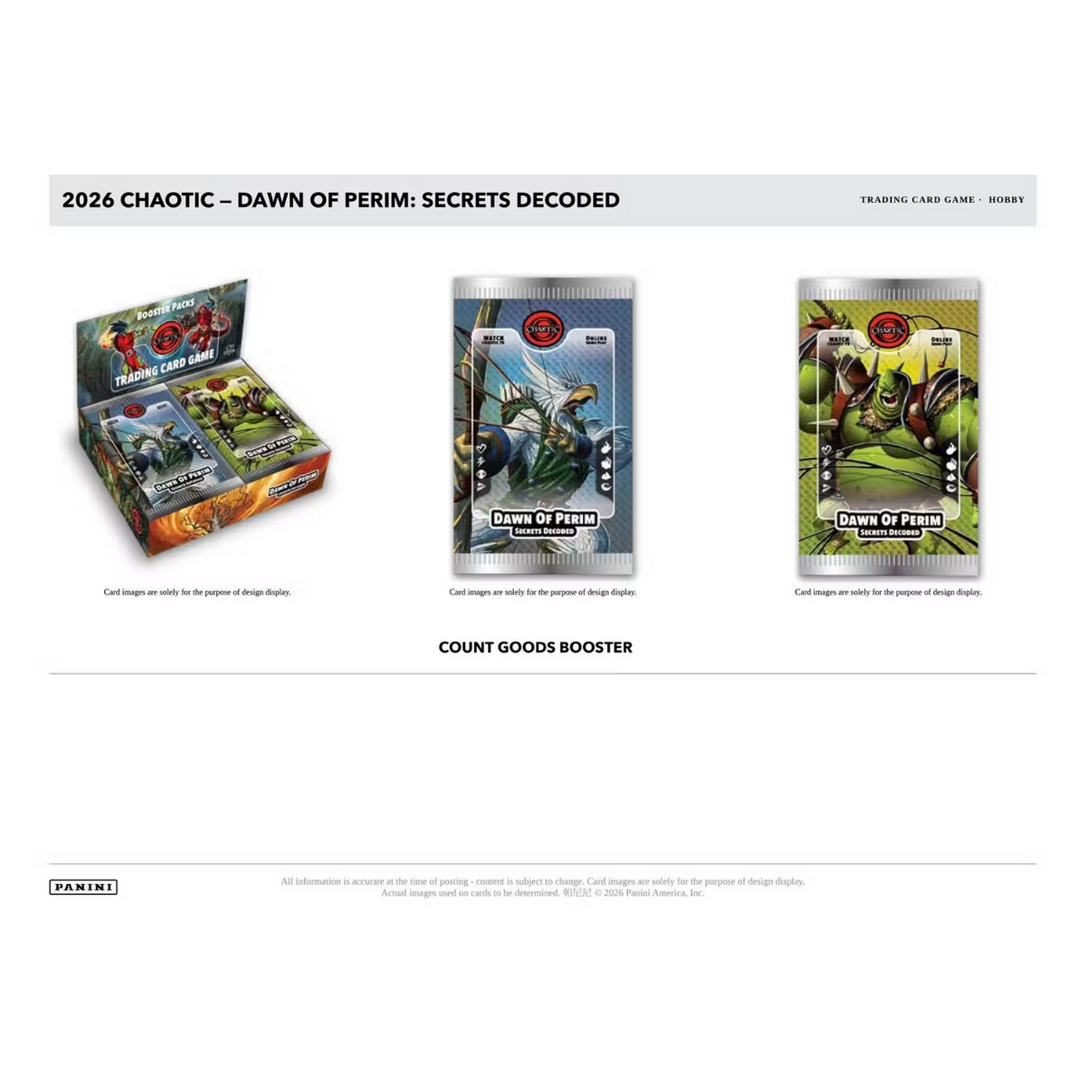 Chaotic TCG: Dawn of Perim - Secrets Decoded - Booster Box (PREORDER)